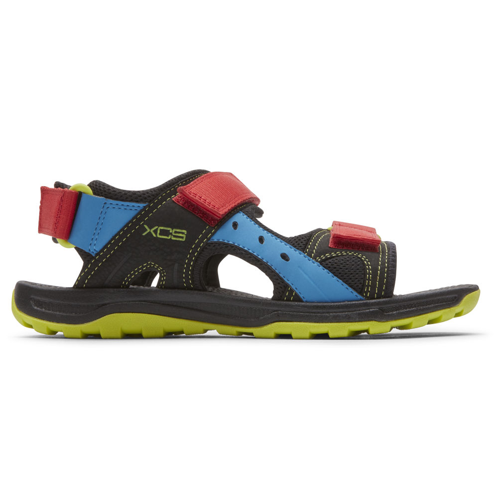 Rockport Sandaler Herr Svarta - Trail Technique Adjustable Velcro - UGEKS1069
